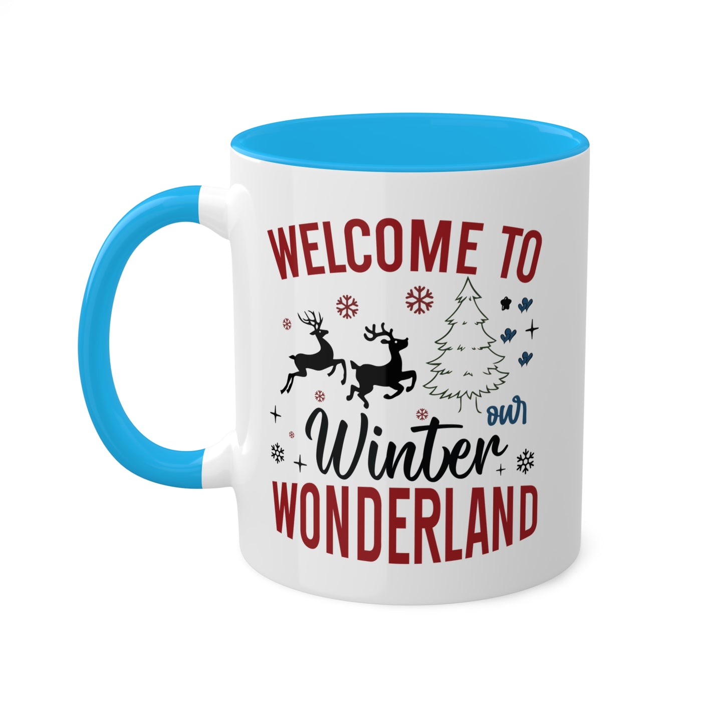 Welcome To Our Winter Wonderland - 11 oz Colorful Christmas Gift Mug