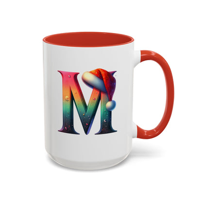 "M" Christmas Alphabet Letter - Holiday Gift Mug (11, 15oz)