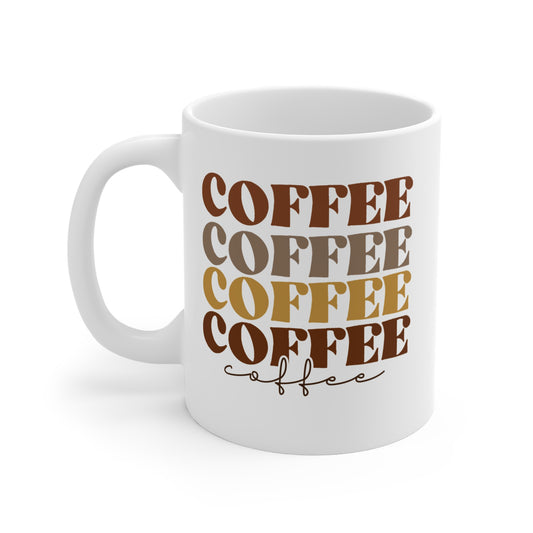 Colorful Coffee 11 oz Retro Style Coffee Mug