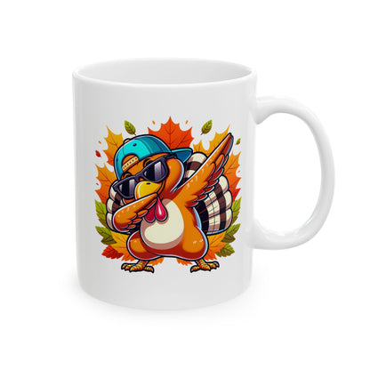 Dabbing Turkey - Fall Thanksgiving Coffee Gift Mug (11oz, 15oz)