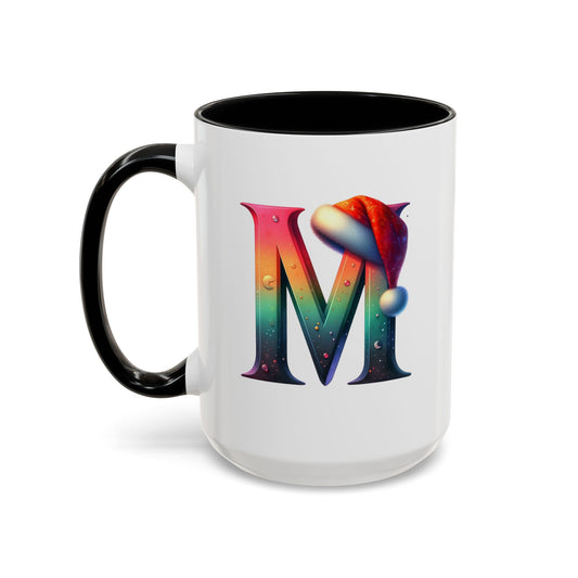 "M" Christmas Alphabet Letter - Holiday Gift Mug (11, 15oz)