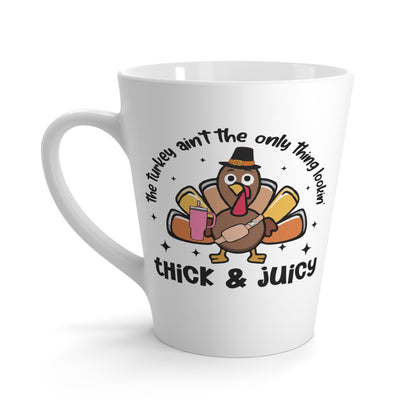 Funny Turkey Thanksgiving Latte Gift Mug - 12 oz