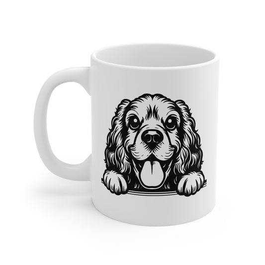 Cute English Cocker Spaniel Dog Face - 11 oz Ceramic Mug