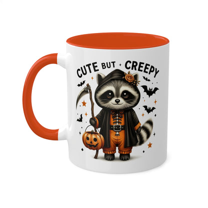 Cute But Creepy With Adorable Raccoon - 11oz Colorful Halloween Mug