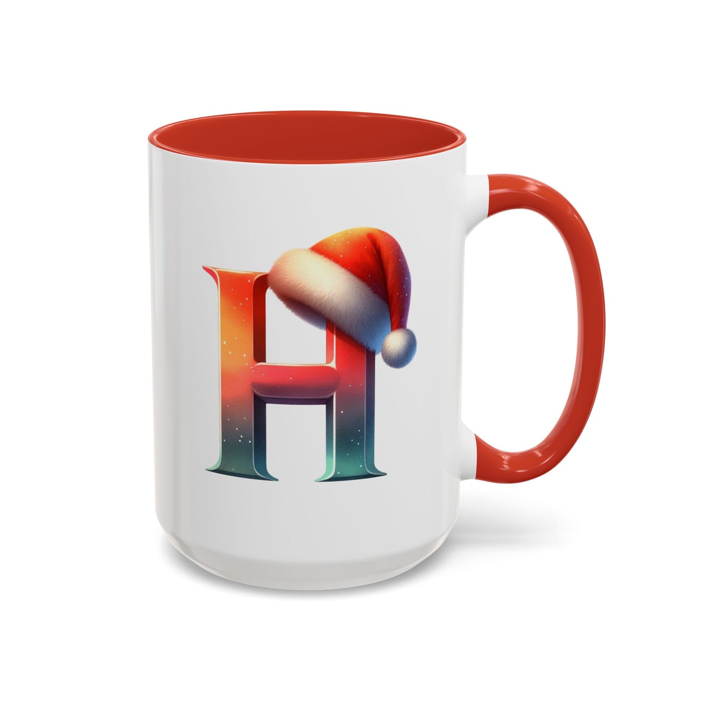 "H" Christmas Alphabet Letter - Holiday Gift Mug (11, 15oz)