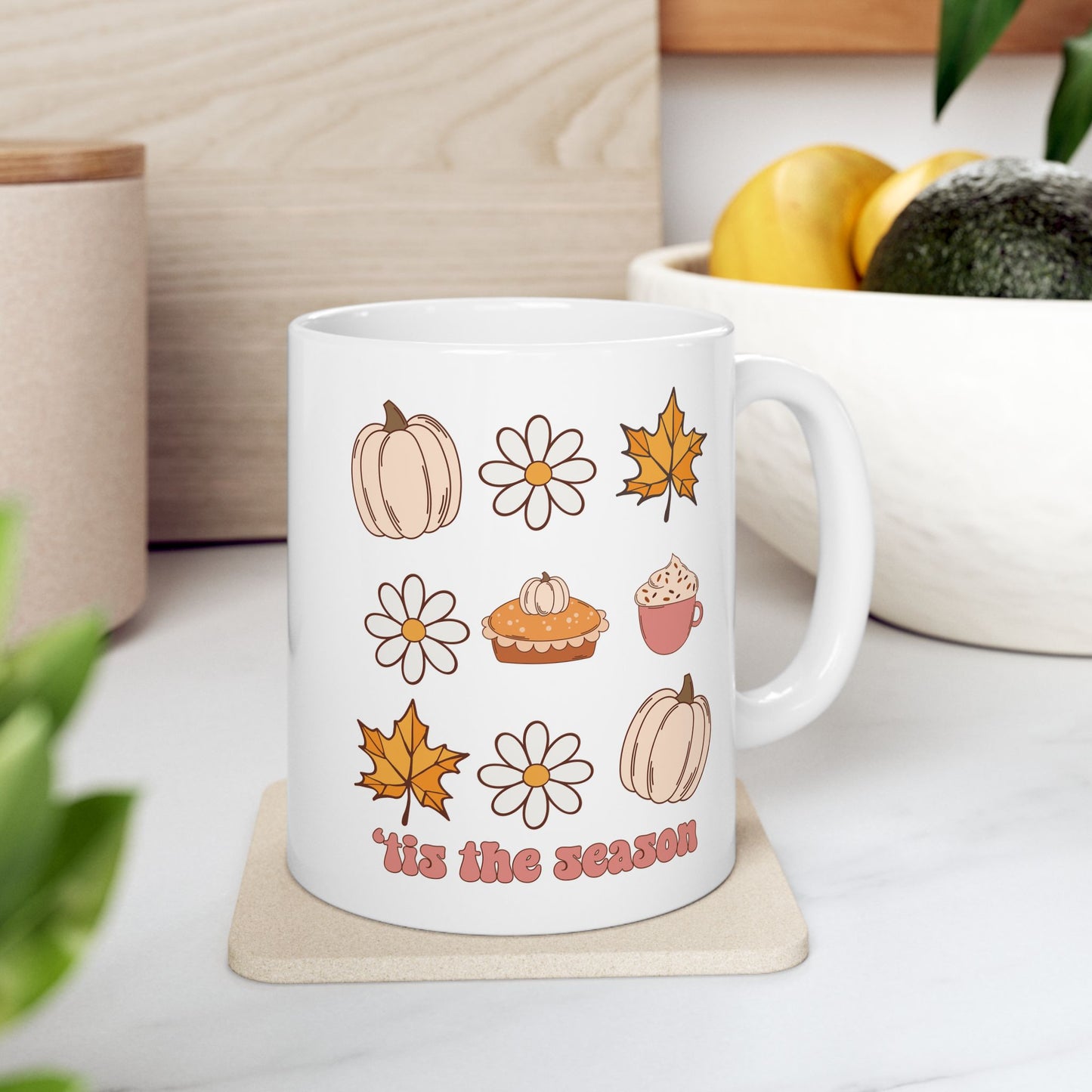 'Tis The Season - Fall Thanksgiving Coffee Gift Mug (11oz, 15oz)