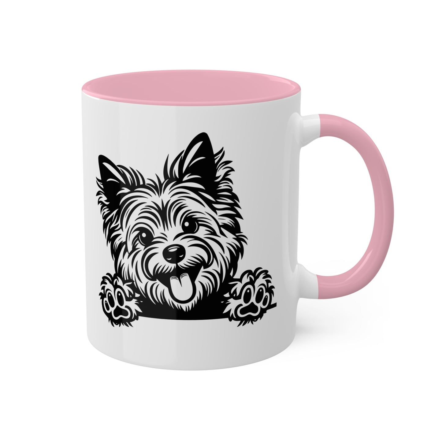 Taza de café con cara de perro terrier australiano, regalo, taza colorida de 11 oz