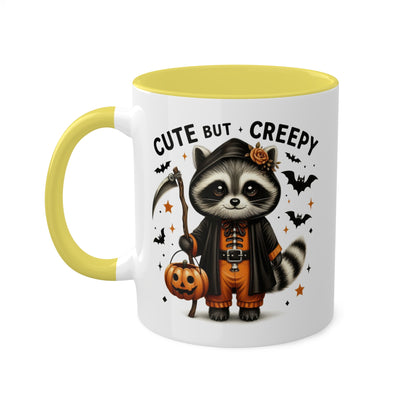 Cute But Creepy With Adorable Raccoon - 11oz Colorful Halloween Mug