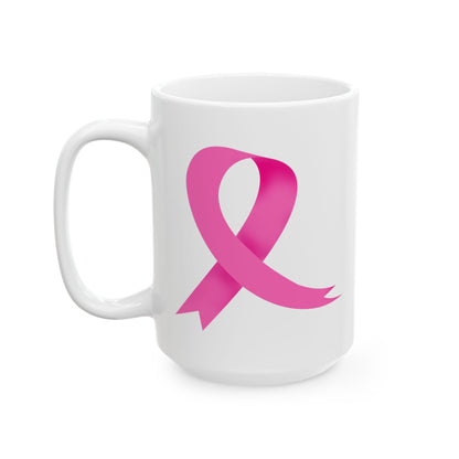 Pretty Pink Ribbon - Breast Cancer Awareness Mug (11oz, 15oz)