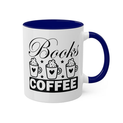 Books & Coffee Please - 11oz Colorful Mug