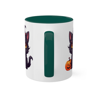 Cute Kawaii Kitty Cat - 11oz Colorful Halloween Mug