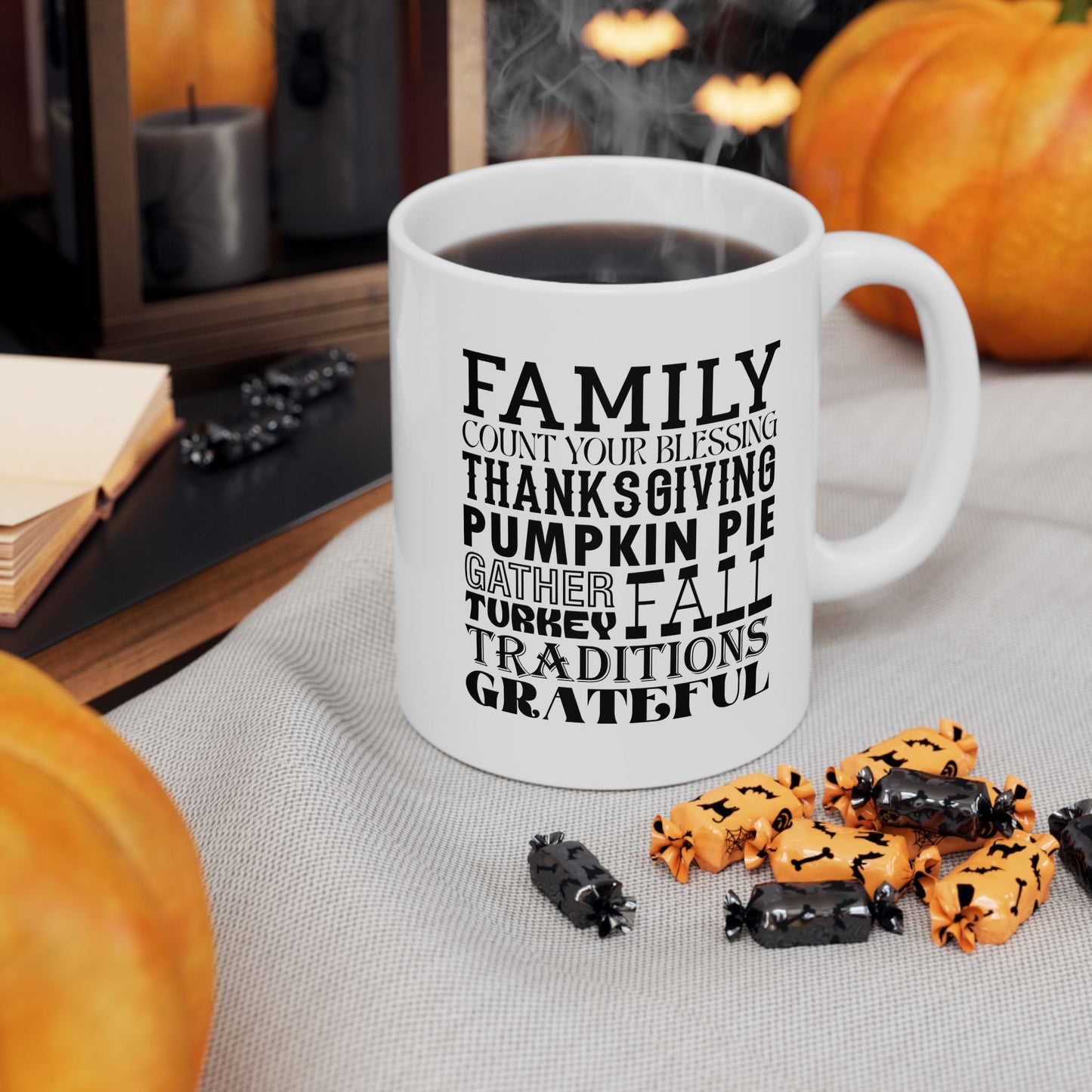 Family Fall Quote - Thanksgiving Coffee Gift Mug (11oz, 15oz)