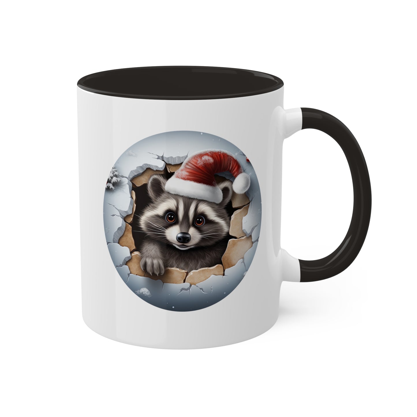 Cute Christmas Raccoon - 11 oz Holiday Gift Mug