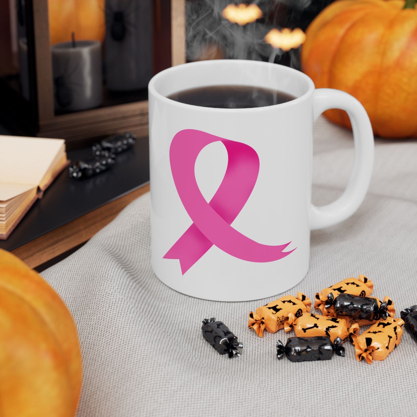 Pretty Pink Ribbon - Breast Cancer Awareness Mug (11oz, 15oz)