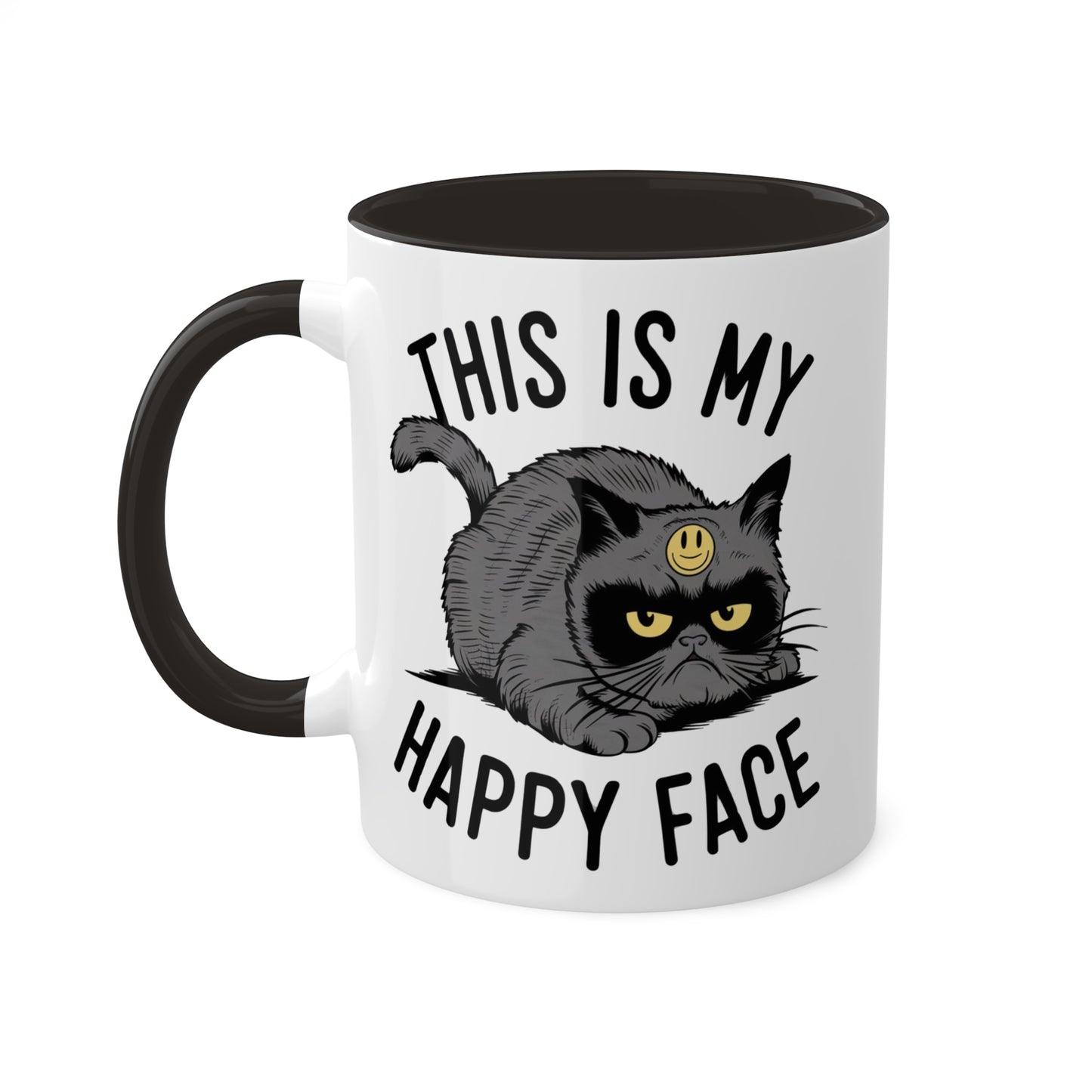 Esta es mi cara feliz - Taza de café colorida de 11 oz