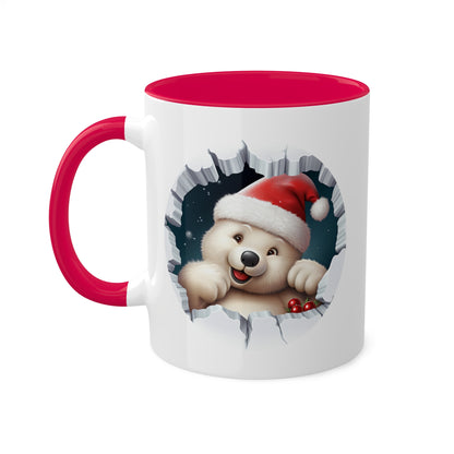 Lindo oso polar navideño: taza de regalo navideña de 11 oz