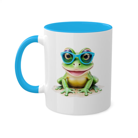 Cute Little Frog With Glasses - 11oz Colorful & Funny Mug