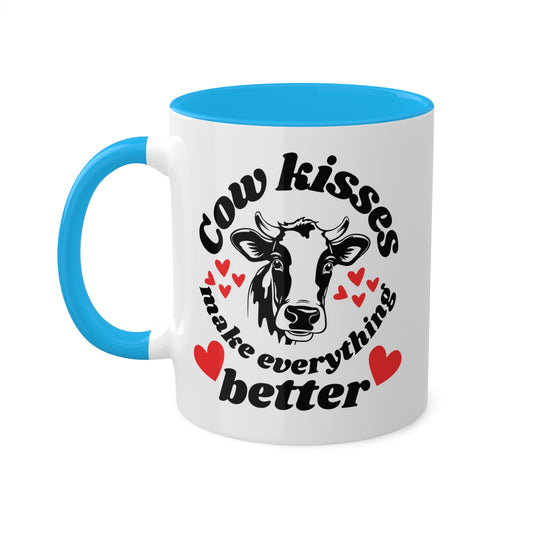 Cow Kisses Make Everything Better - 11oz Colorful Mug