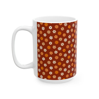 Fall Pattern Thanksgiving Coffee Gift Mug (11oz, 15oz)