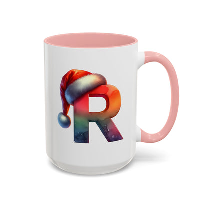 "R" Christmas Alphabet Letter - Holiday Gift Mug (11, 15oz)