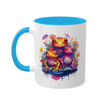 Three Cute Little Frogs - 11oz Colorful Coffee Mug