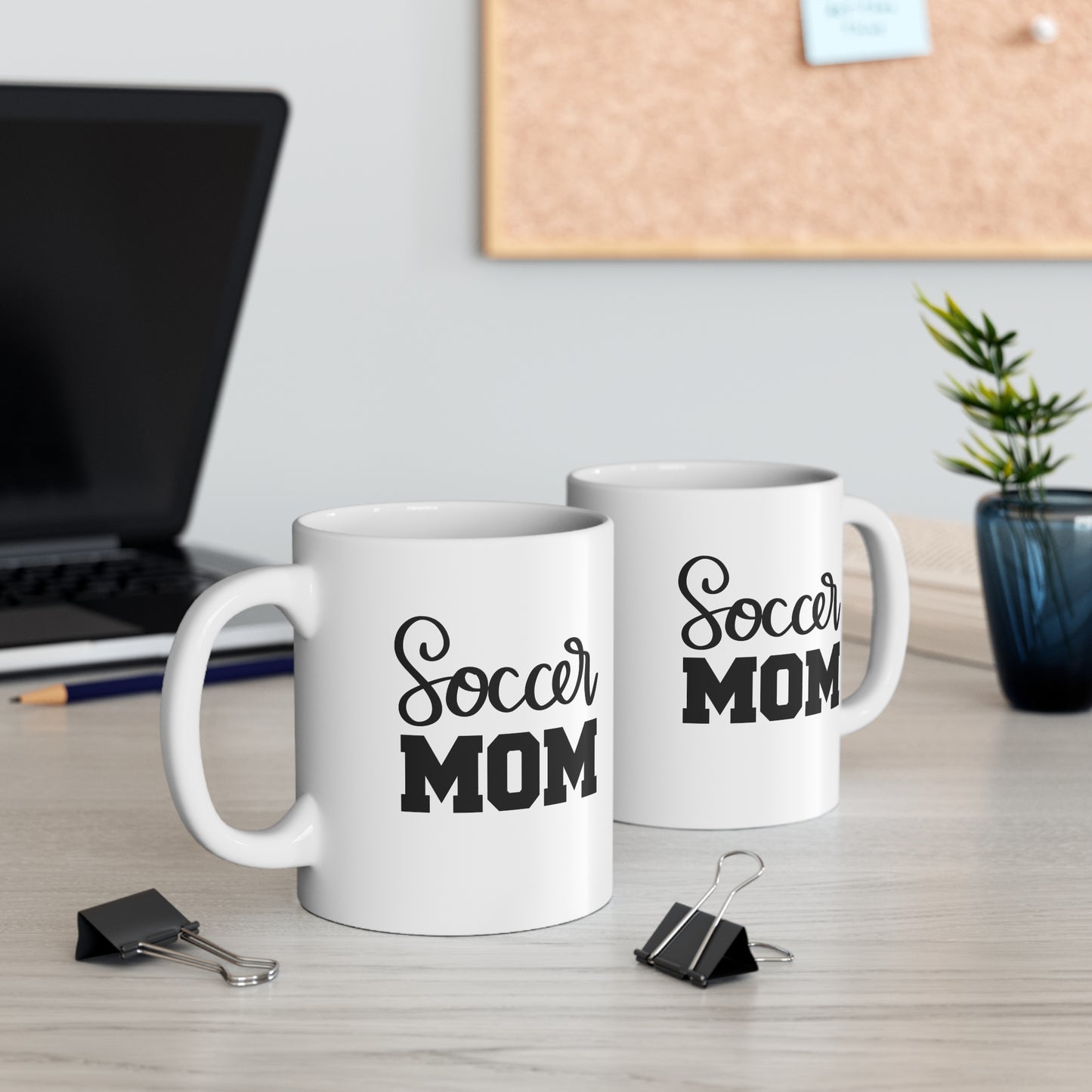 Taza de café de 11 oz para mamás aficionadas al fútbol y los deportes