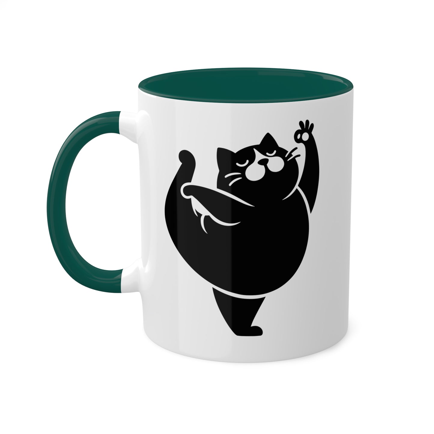 Cute Yoga Cat Pose - 11oz Colorful Mug