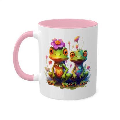 Two Adorable Little Frogs - 11oz Colorful Coffee Mug