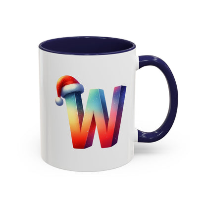 Taza con la letra "W" del alfabeto navideño (11, 15 oz)