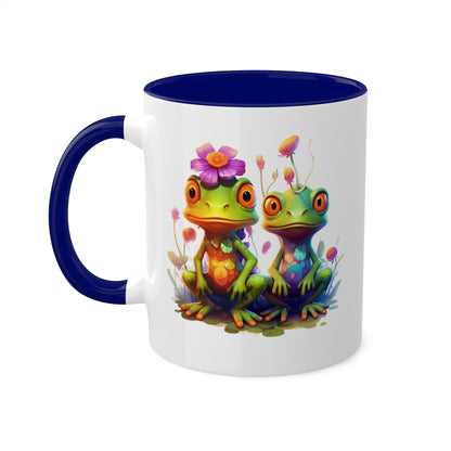 Two Adorable Little Frogs - 11oz Colorful Coffee Mug