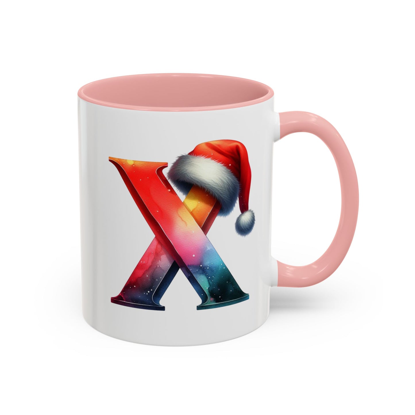 Taza con la letra "X" del alfabeto navideño (11, 15 oz)