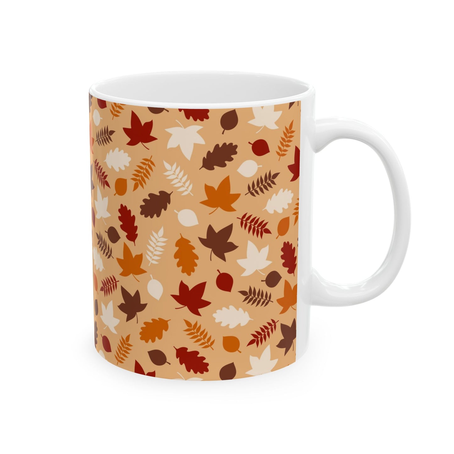 Fall Pattern Thanksgiving Coffee Gift Mug (11oz, 15oz)