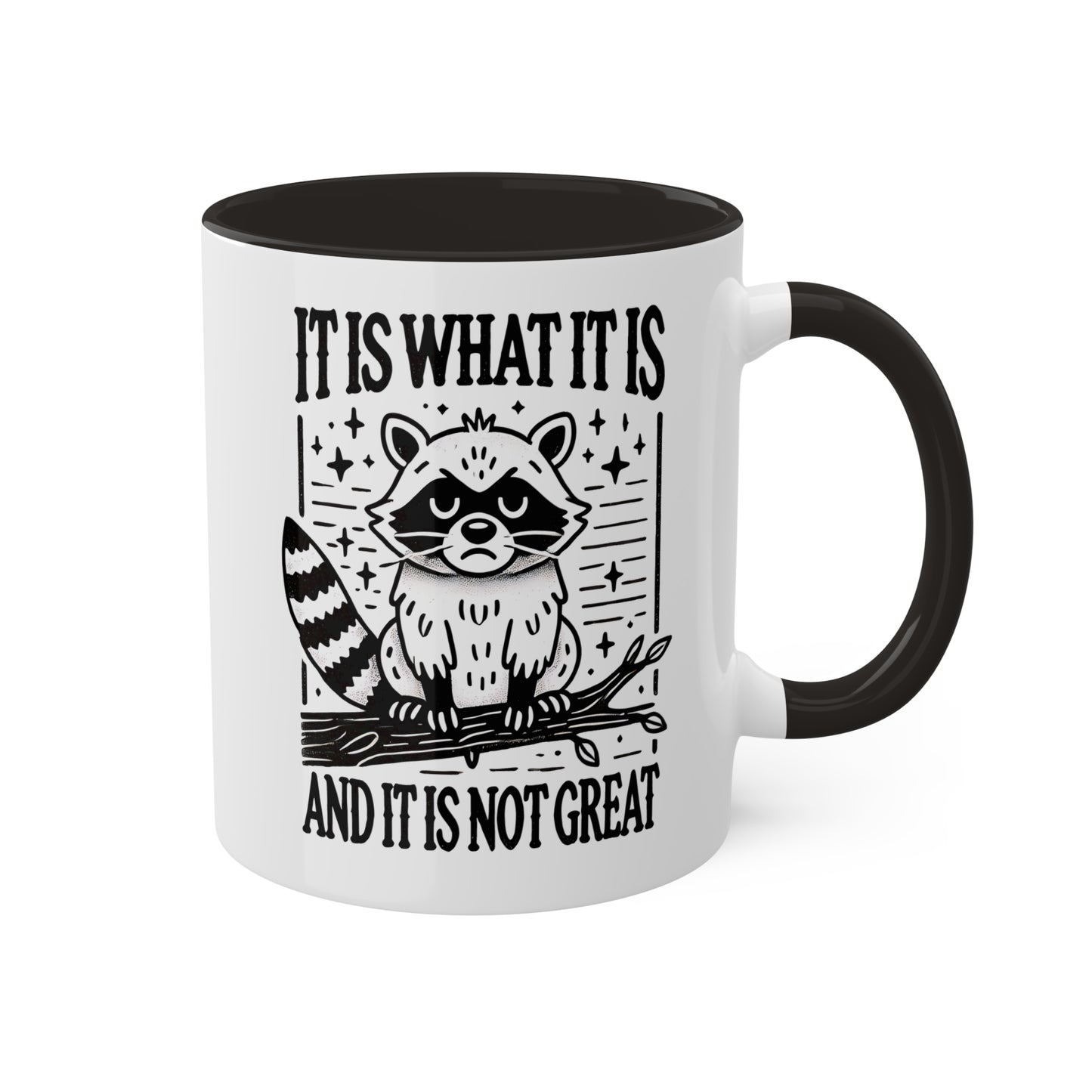 It Is What It Is And It Is Not Great With Adorable Raccoon - 11oz Colorful Mug