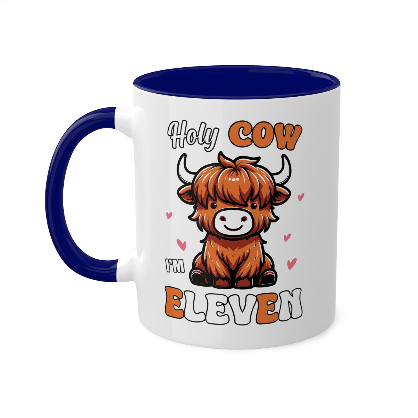 Holy Cow I'm Eleven - Taza de regalo de cumpleaños colorida de 11 oz