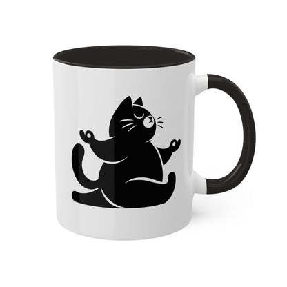 Peaceful Yoga Cat - 11oz Colorful & Fun Mug