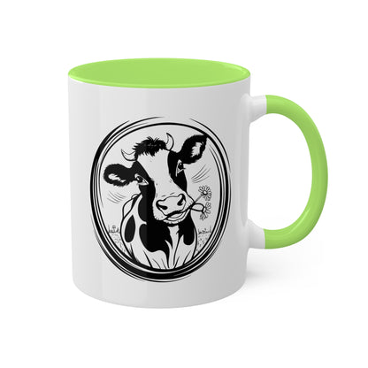 Cute Cow - Simple & Stylish - 11oz Colorful Mug