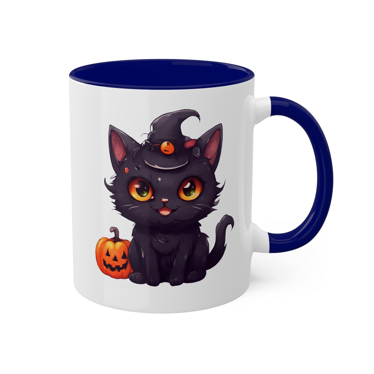 Cute Kawaii Kitty Cat - 11oz Colorful Halloween Mug