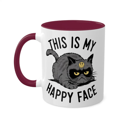 Esta es mi cara feliz - Taza de café colorida de 11 oz