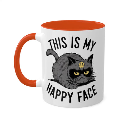 Esta es mi cara feliz - Taza de café colorida de 11 oz