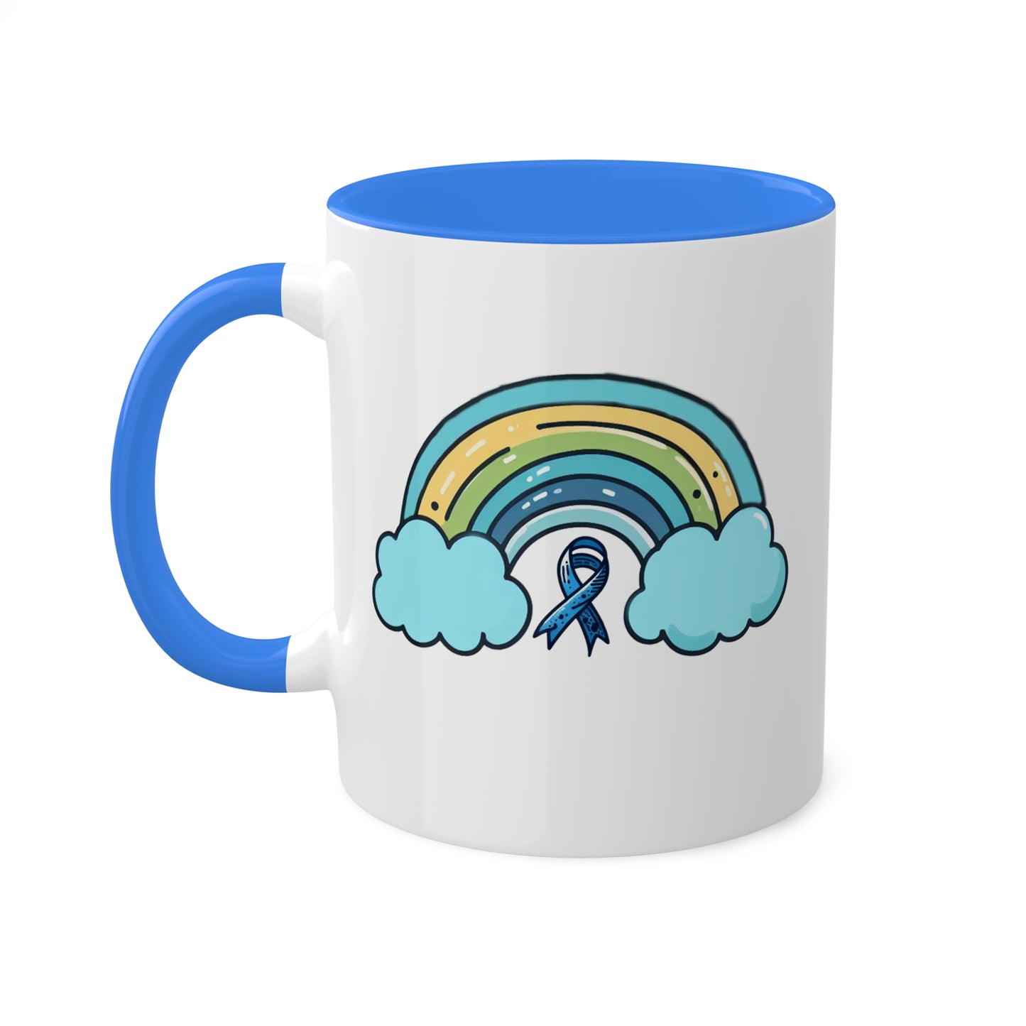 Pretty Blue Rainbow - Diabetes Awareness 11 oz Coffee Mug