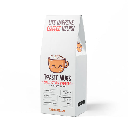 Toasty Mugs Sweet Citrus Symphony Coffee Blend (Light-Medium Roast)