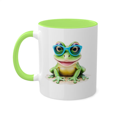 Cute Little Frog With Glasses - 11oz Colorful & Funny Mug