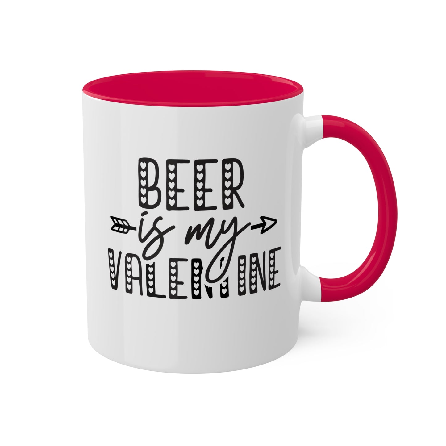 Beer Is My Valentine - 11oz Colorful Valentine's Day Gift Mug