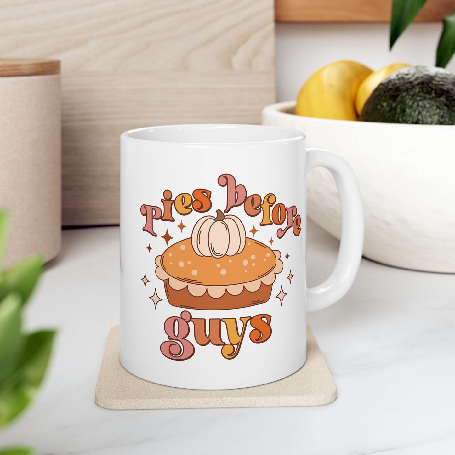 Taza de café de regalo de Acción de Gracias de otoño de Pies Before Guys (11 oz, 15 oz)