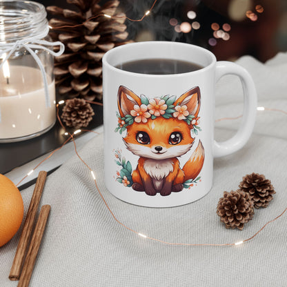 Kawaii Cartoon Fox - Coffee Mug (11oz, 15oz)