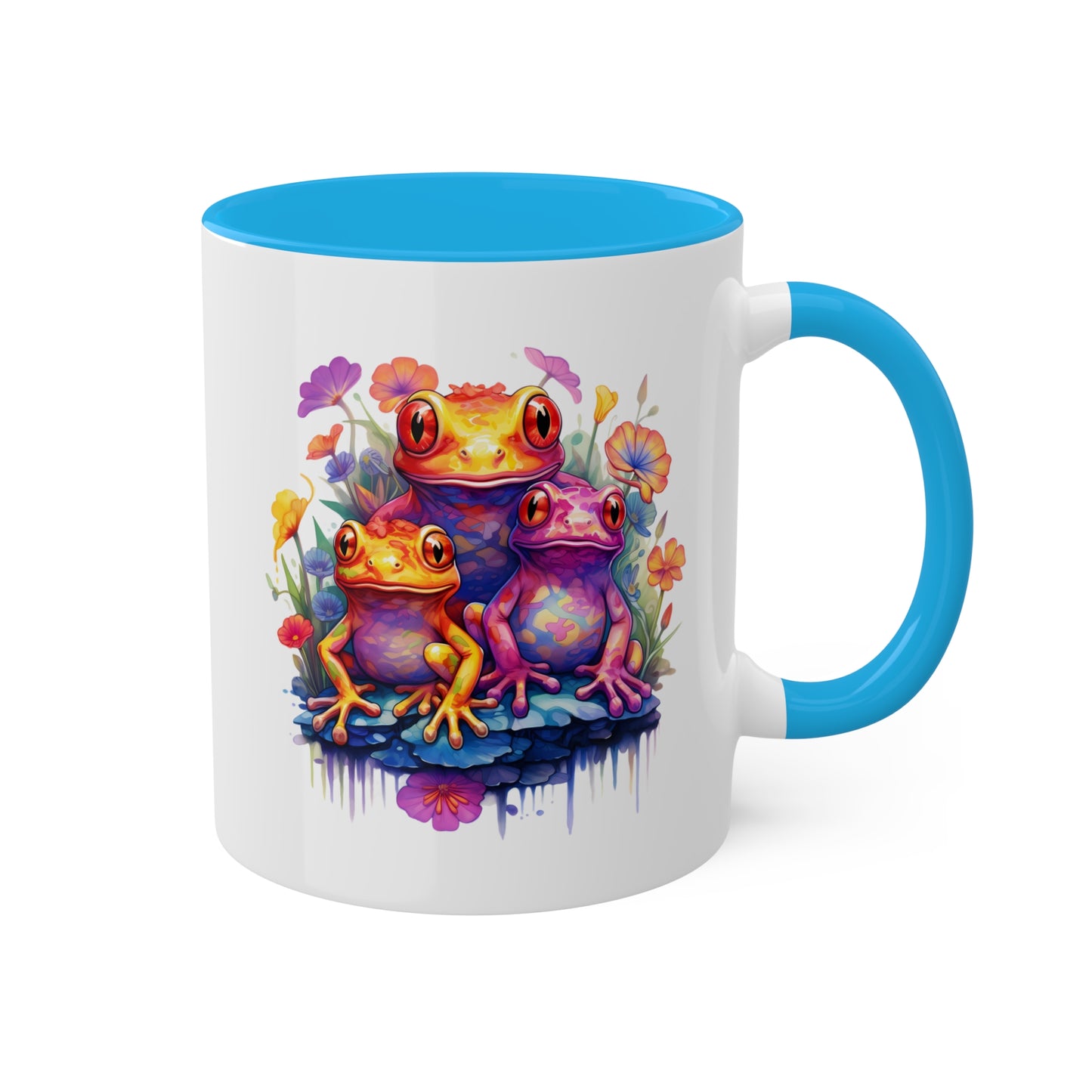 Three Cute Little Frogs - 11oz Colorful Coffee Mug