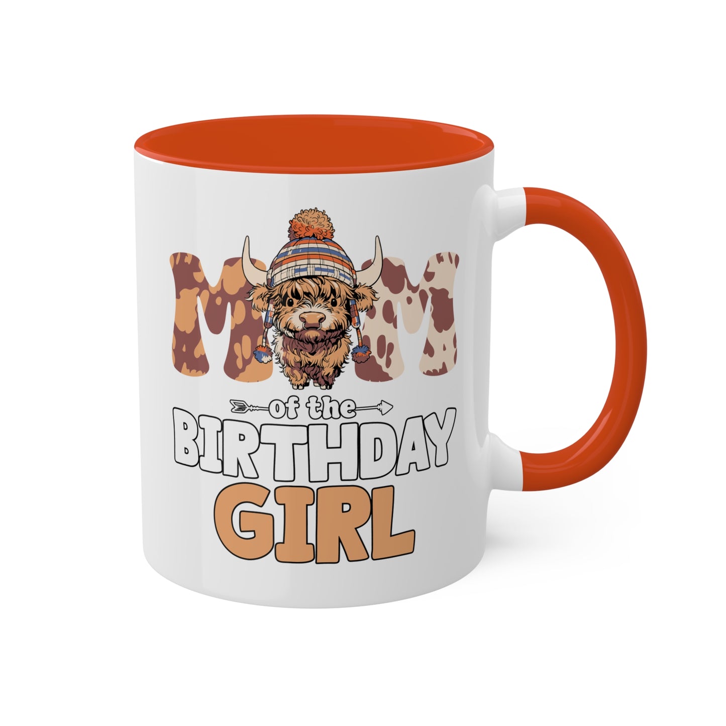 Mamá de la cumpleañera - Taza de café colorida de 11 oz