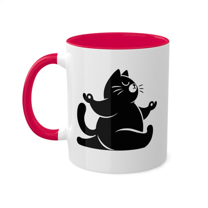 Peaceful Yoga Cat - 11oz Colorful & Fun Mug