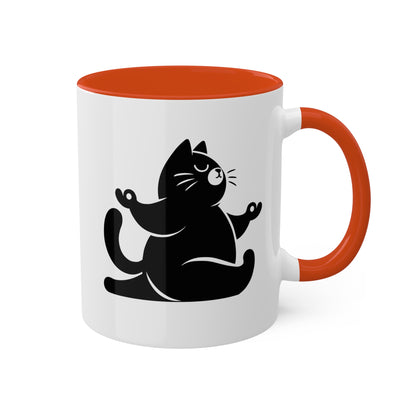 Peaceful Yoga Cat - 11oz Colorful & Fun Mug