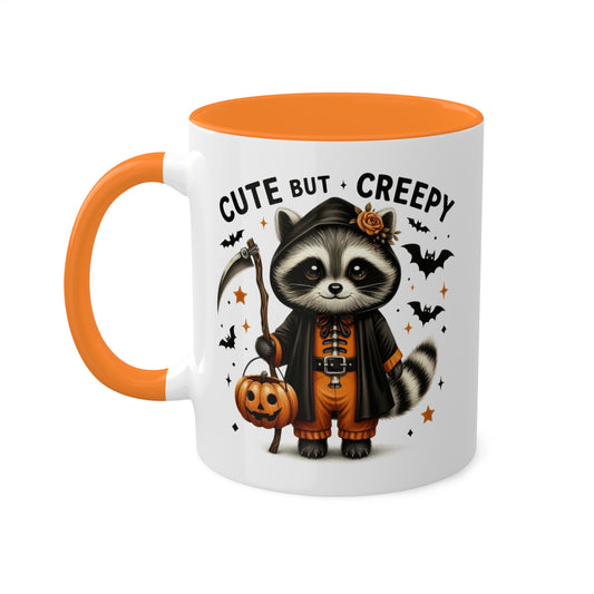 Cute But Creepy With Adorable Raccoon - 11oz Colorful Halloween Mug